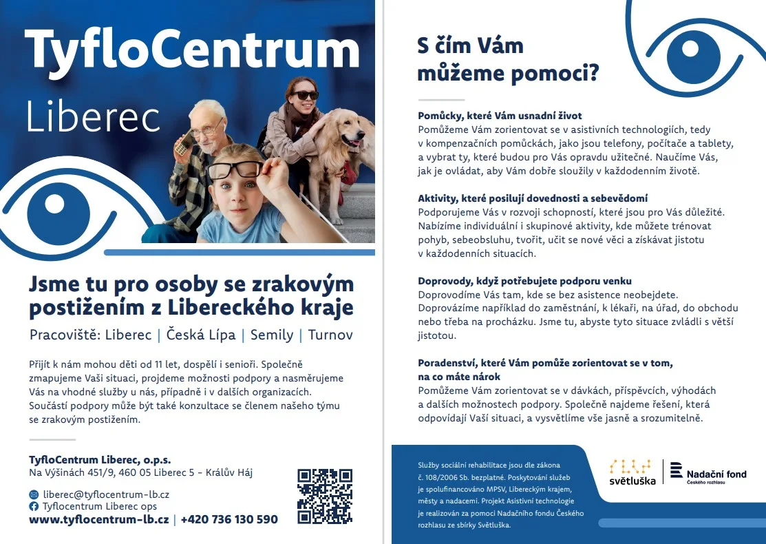 TyfloCentrum - propagační leták